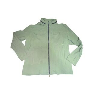 Mens The North Face Green Full Zip Lightweight Windbreaker Jacket Sz XXL